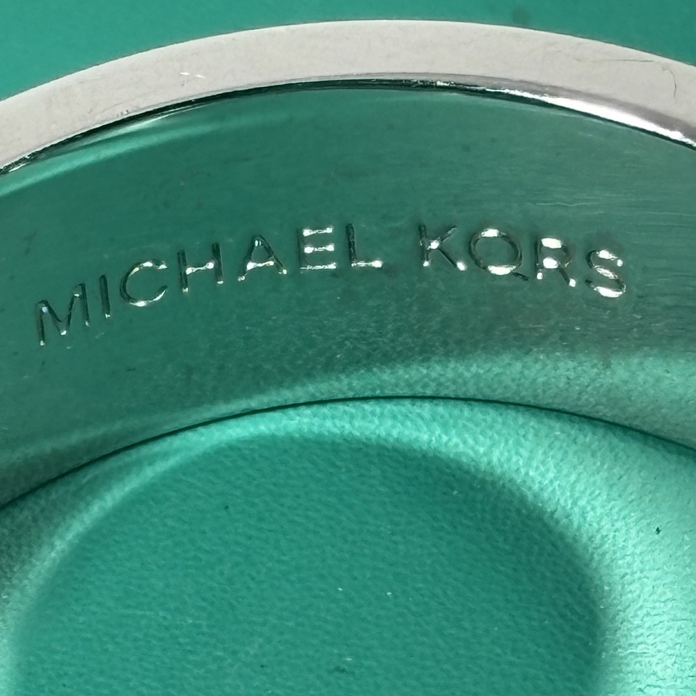 Michael Kors Silver+Black Python Leather+Pyramid … - image 4